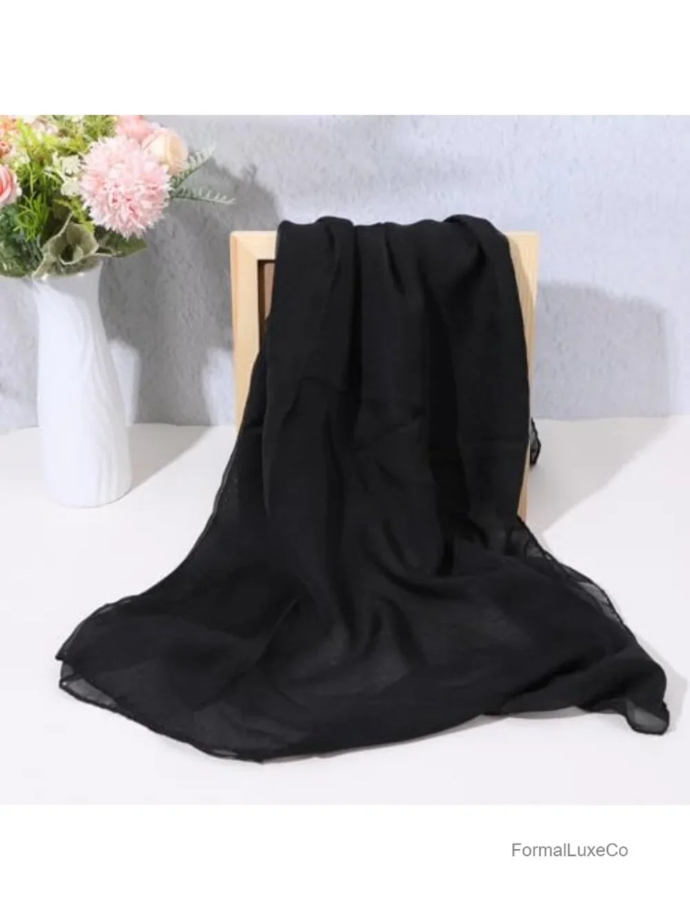 Chiffon Shawl Wrap Lightweight Scarf for Evening Dresses Prom Dating Silky